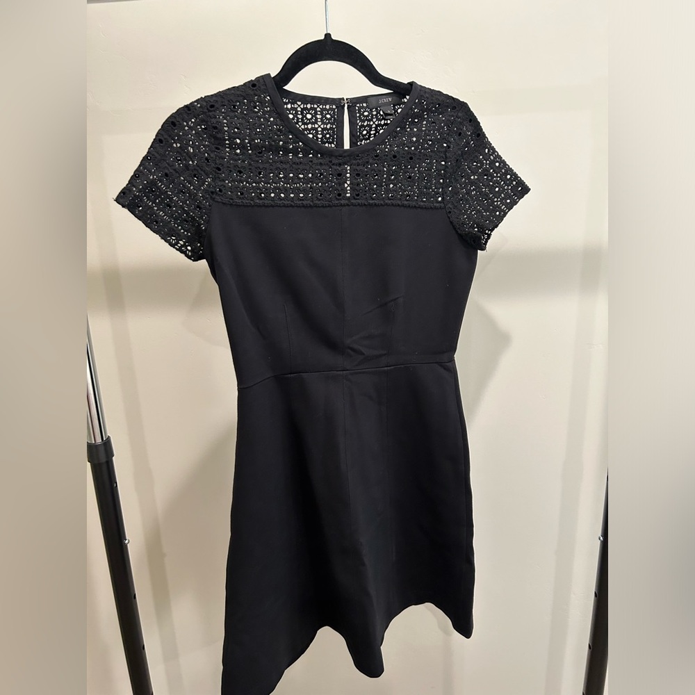 J Crew black A-line dress